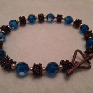 Moving Day- Beaded Bracelet Swarovski with Copper